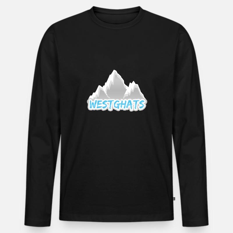 Berg Westghats - Männer Premium Bio Langarmshirt - Schwarz