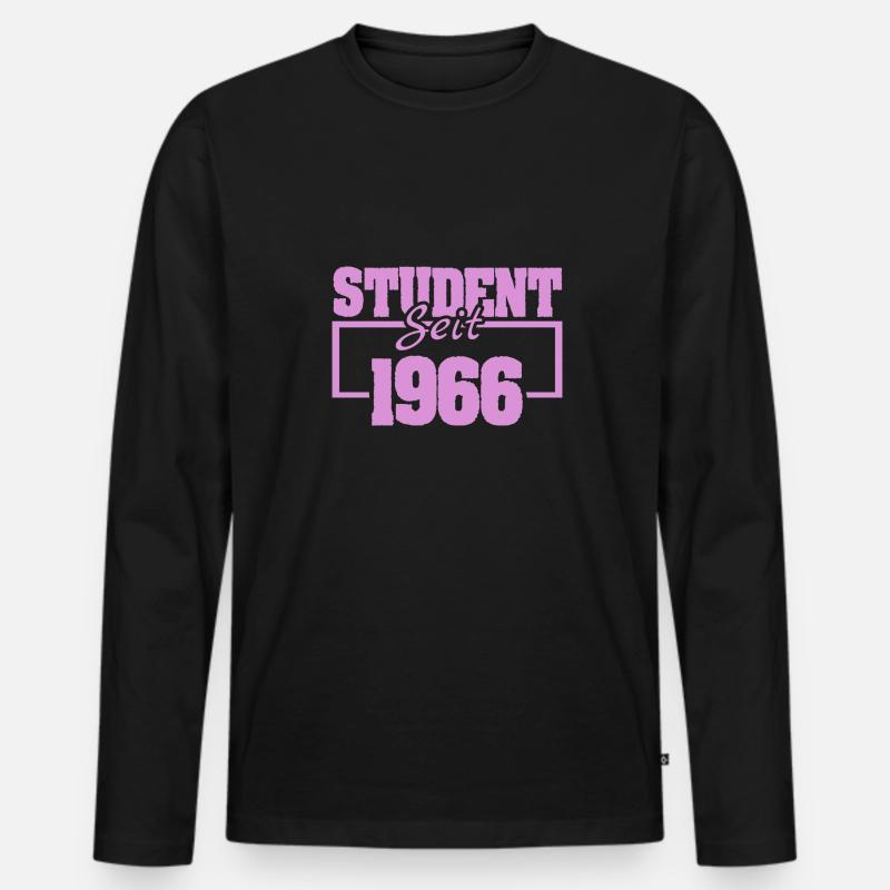 1966 1966 - Männer Premium Bio Langarmshirt - Schwarz
