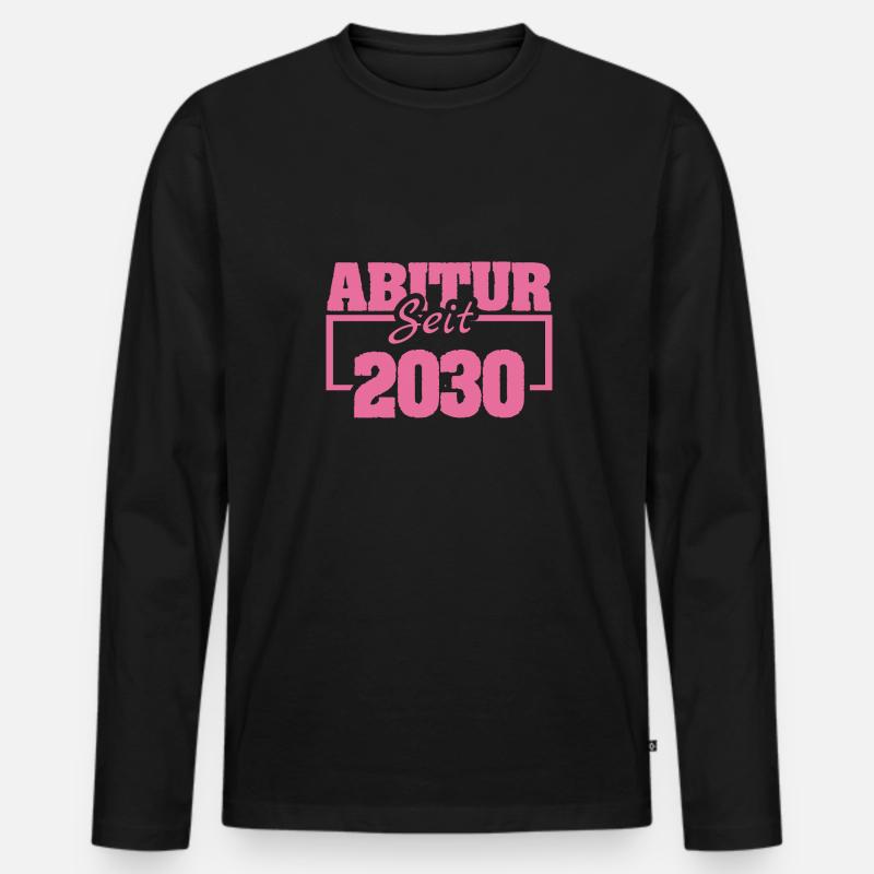 2030 2030 - Männer Premium Bio Langarmshirt - Schwarz