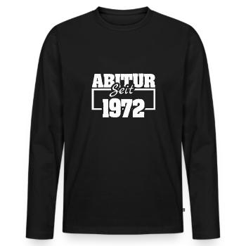 Graduating class of 1972 - Men's Premium Organic Long Sleeve Shirt - black - Front - Nico (187cm)
