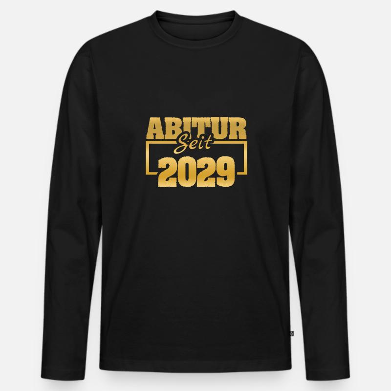 Schulfrei 2029 - Männer Premium Bio Langarmshirt - Schwarz