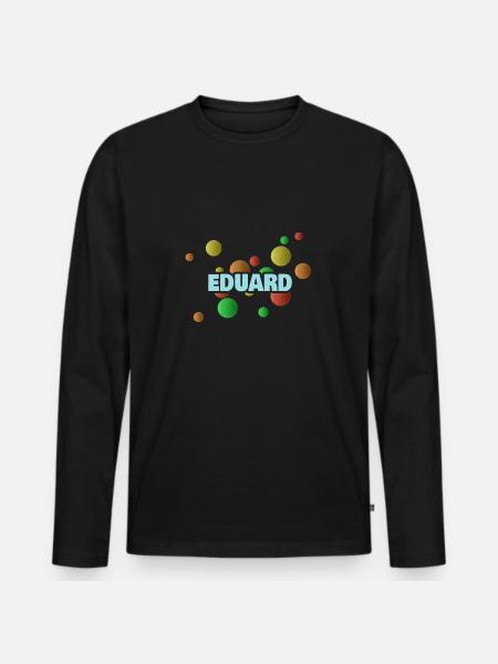 Eduard - Men's Premium Organic Long Sleeve Shirt - black