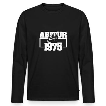 1975 - Men's Premium Organic Long Sleeve Shirt - black - Front - Nico (187cm)