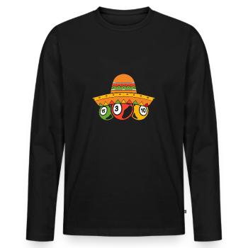 Bingo Game BAlls Bingo - Men's Premium Organic Long Sleeve Shirt - black - Front - Nico (187cm)