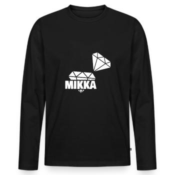 Mikka as Precious - Men's Premium Organic Long Sleeve Shirt - black - Front - Nico (187cm)