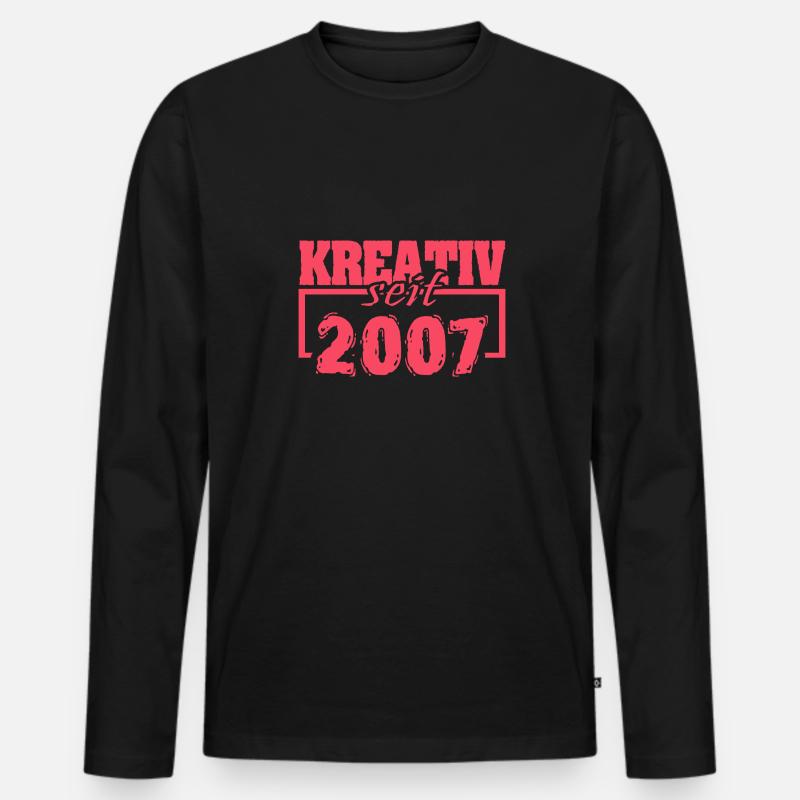 seit 2007 - Männer Premium Bio Langarmshirt - Schwarz