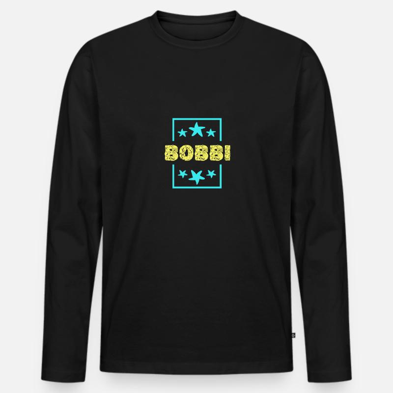 Geschenk für Bobbi - Männer Premium Bio Langarmshirt - Schwarz