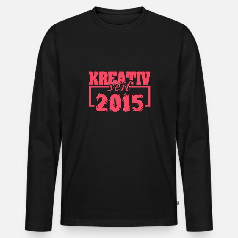 seit 2015 - Männer Premium Bio Langarmshirt - Schwarz