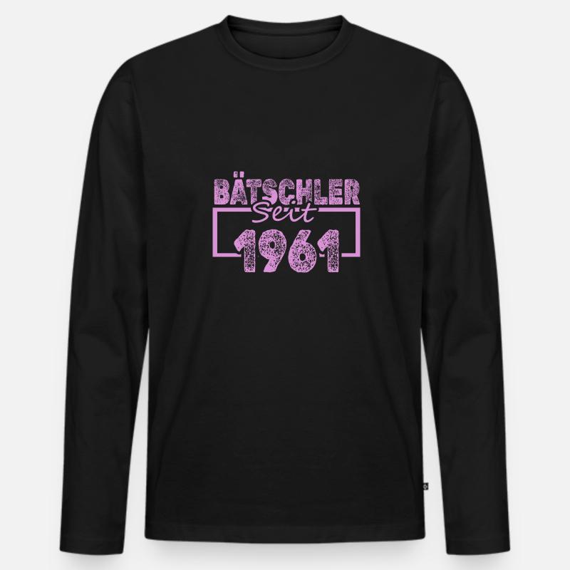 Bätscheler 1961 - Männer Premium Bio Langarmshirt - Schwarz