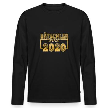 Single 2020 - Männer Premium Bio Langarmshirt - Schwarz - Vorne - Nico (187cm)