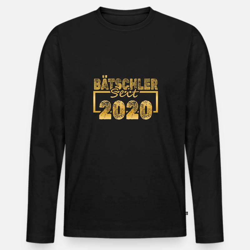 Single 2020 - Männer Premium Bio Langarmshirt - Schwarz