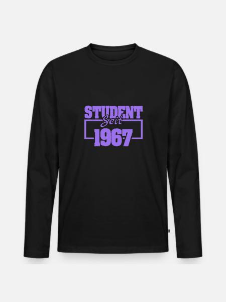 Jahr 1967 - Männer Premium Bio Langarmshirt - Schwarz