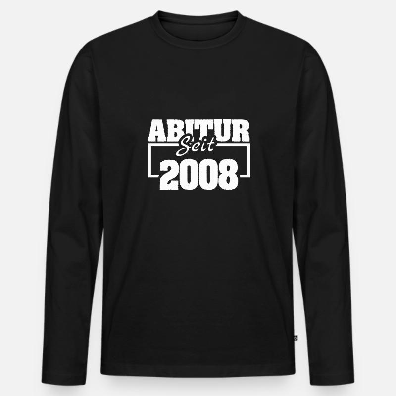 Abiturient 2008 - Männer Premium Bio Langarmshirt - Schwarz