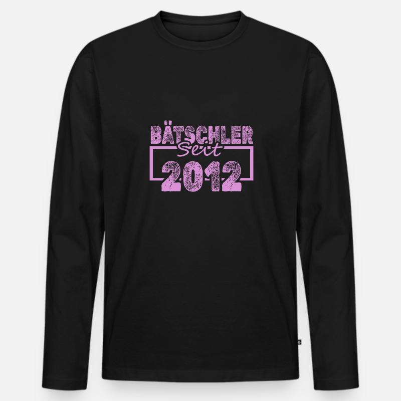 Lustig 2012 - Männer Premium Bio Langarmshirt - Schwarz