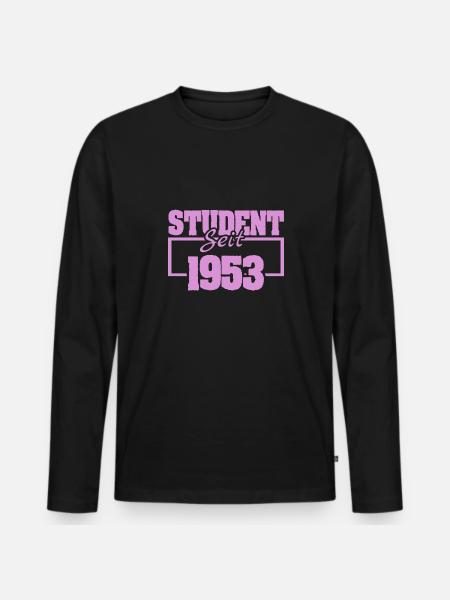 Student 1953 - Männer Premium Bio Langarmshirt - Schwarz