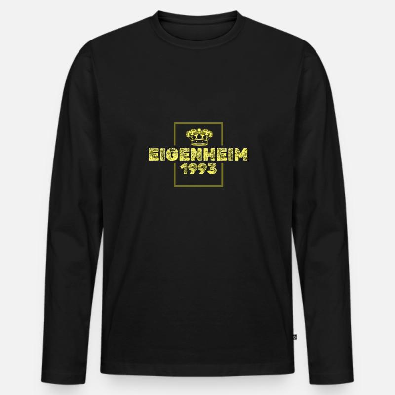 1993 - Männer Premium Bio Langarmshirt - Schwarz