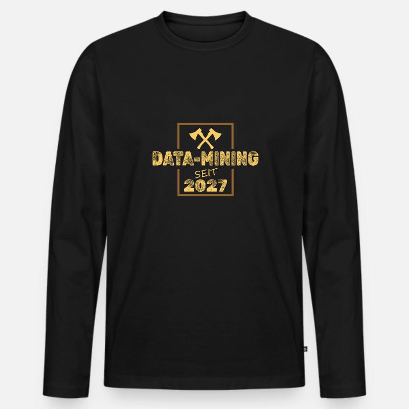 2027 - Männer Premium Bio Langarmshirt - Schwarz