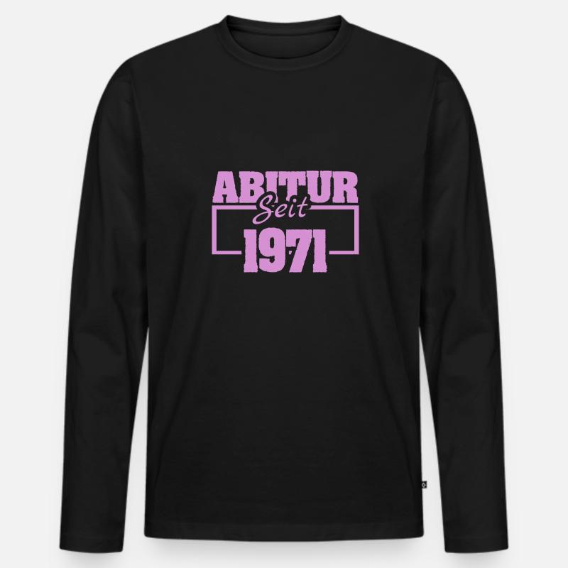 Uni 1971 - Männer Premium Bio Langarmshirt - Schwarz