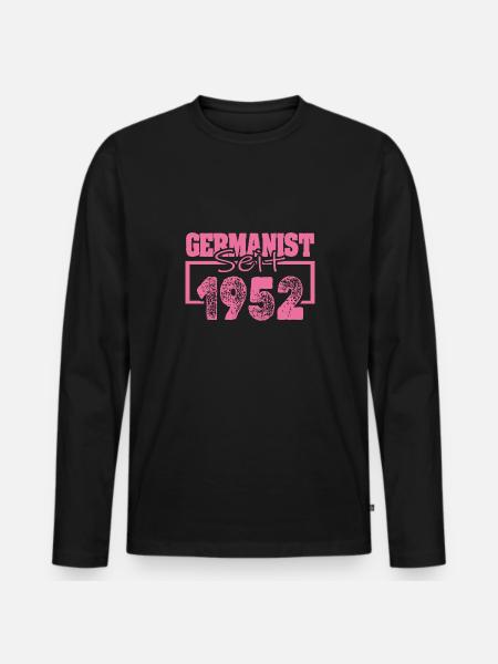 Germanist 1952 - Men's Premium Organic Long Sleeve Shirt - black