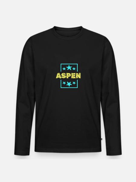 Aspen as Aspen - Men's Premium Organic Long Sleeve Shirt - black
