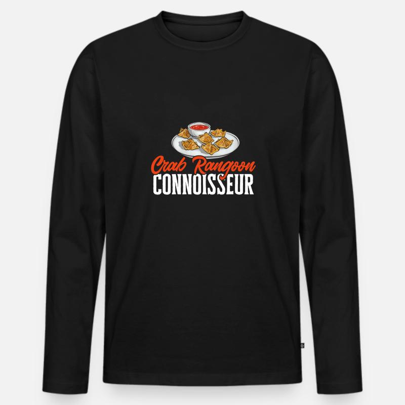 Krabben Rangoon Crab Rangoon - Männer Premium Bio Langarmshirt - Schwarz