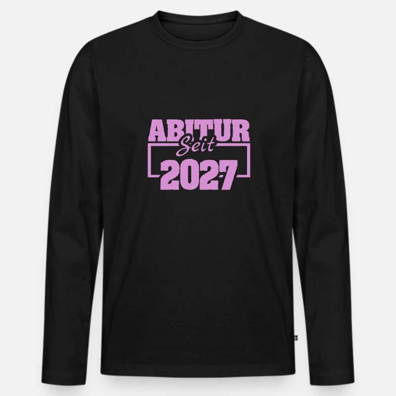 2027 - Männer Premium Bio Langarmshirt - Schwarz