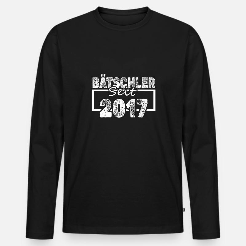 2017 - Männer Premium Bio Langarmshirt - Schwarz
