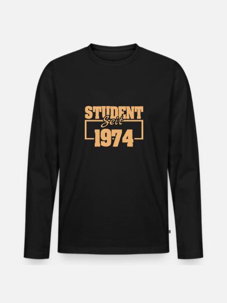 1974 - T-shirt manches longues Premium bio Homme - noir
