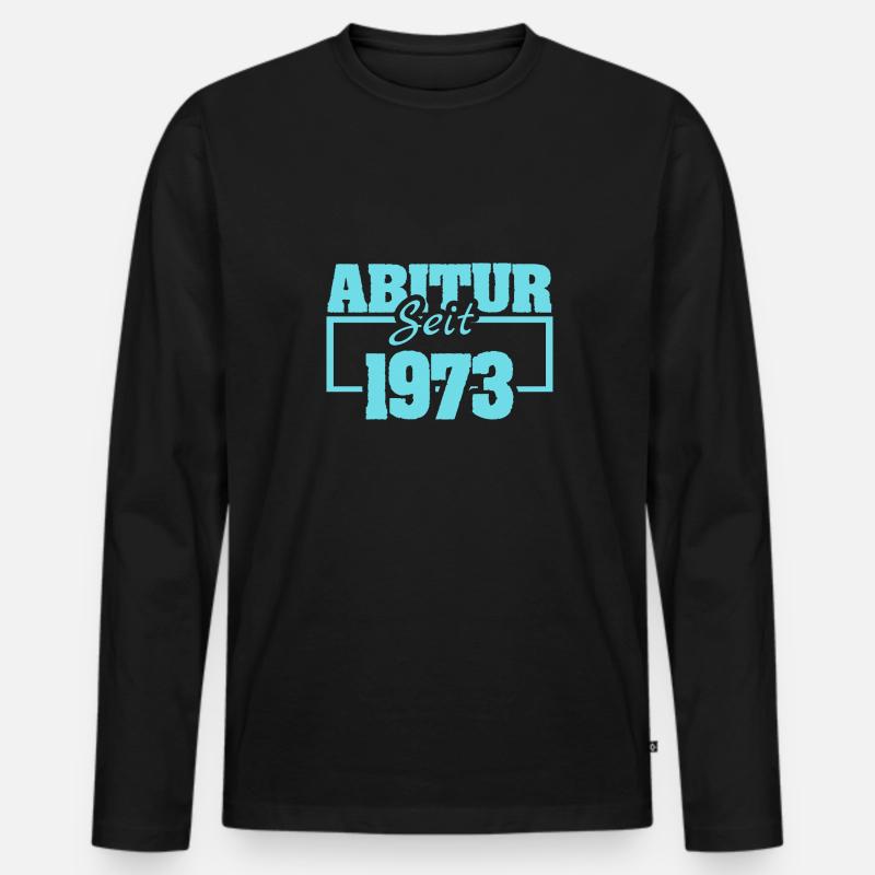 1973 - Männer Premium Bio Langarmshirt - Schwarz
