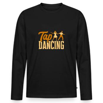 Tap Dance Teacher Tap Dancer Tap Dance - Men's Premium Organic Long Sleeve Shirt - black - Front - Nico (187cm)