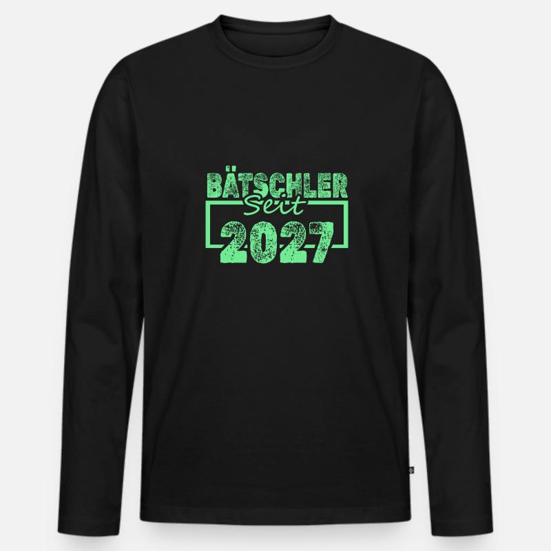2027 - Männer Premium Bio Langarmshirt - Schwarz