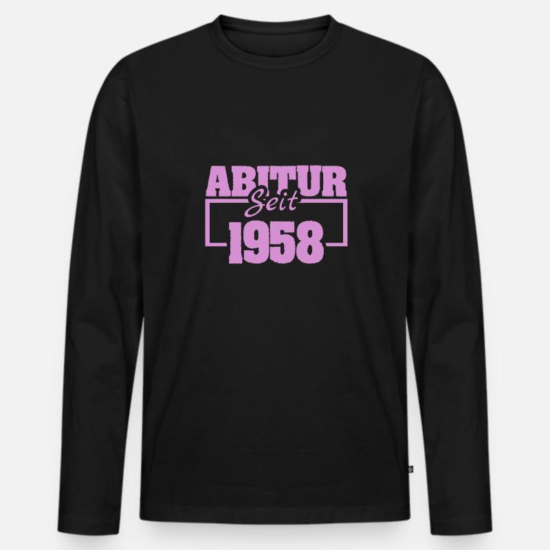 1958 - Männer Premium Bio Langarmshirt - Schwarz