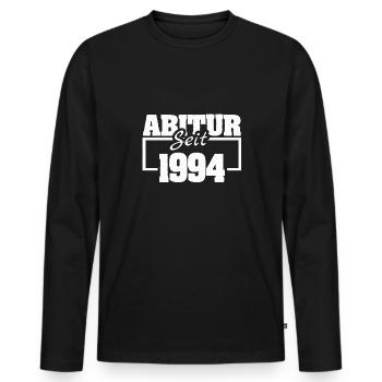 Abitur 1994 - Men's Premium Organic Long Sleeve Shirt - black - Front - Nico (187cm)