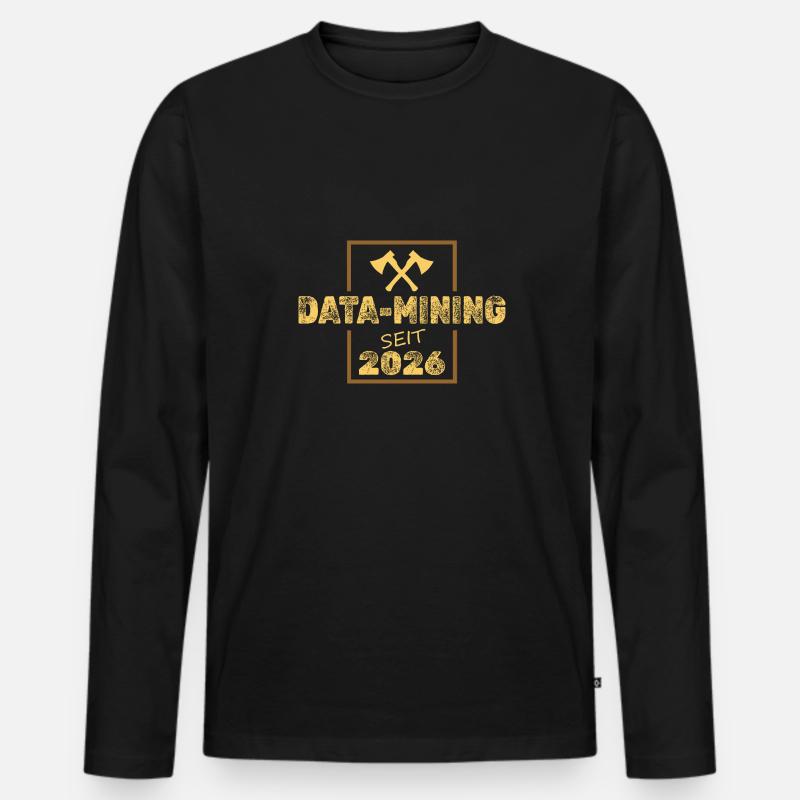 2026 - Männer Premium Bio Langarmshirt - Schwarz