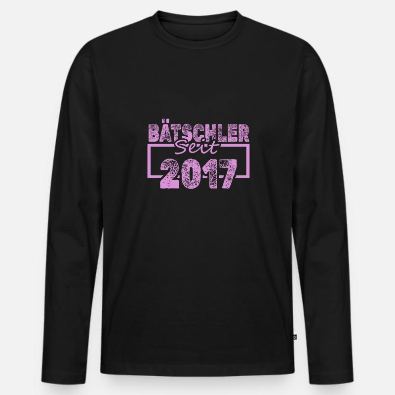 2017 - Männer Premium Bio Langarmshirt - Schwarz