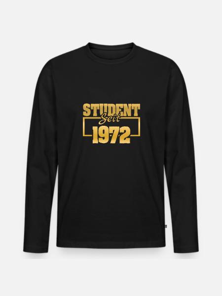 Year 1972 - Men's Premium Organic Long Sleeve Shirt - black