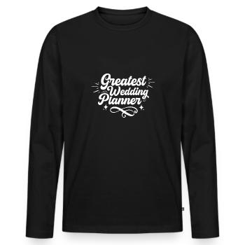 Greatest wedding planner and wedding coordinator - Men's Premium Organic Long Sleeve Shirt - black - Front - Nico (187cm)