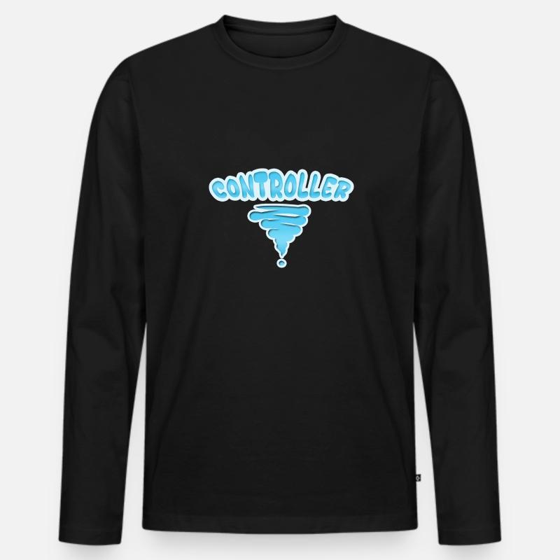 Controller als Beruf - Männer Premium Bio Langarmshirt - Schwarz