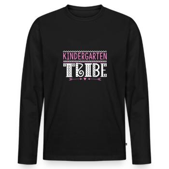 Kindergarten Tribe Teacher - Men's Premium Organic Long Sleeve Shirt - black - Front - Nico (187cm)