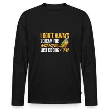 Molinasittich Perroquet Oiseau Perruche du Soleil - T-shirt manches longues Premium bio Homme - noir - Devant - Nico (187cm)