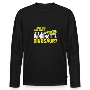 Léopard Gecko Lézard Reptiles Herpétologiste - T-shirt manches longues Premium bio Homme - noir - Devant - Nico (187cm)