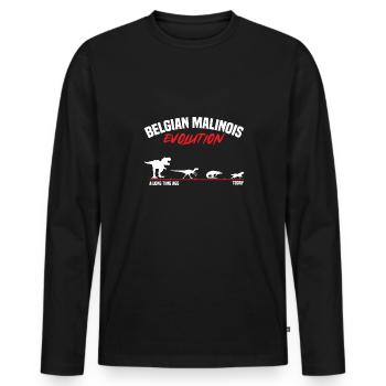 Malinois Belgischer Schäferhund Mechelaar Hund - Männer Premium Bio Langarmshirt - Schwarz - Vorne - Nico (187cm)