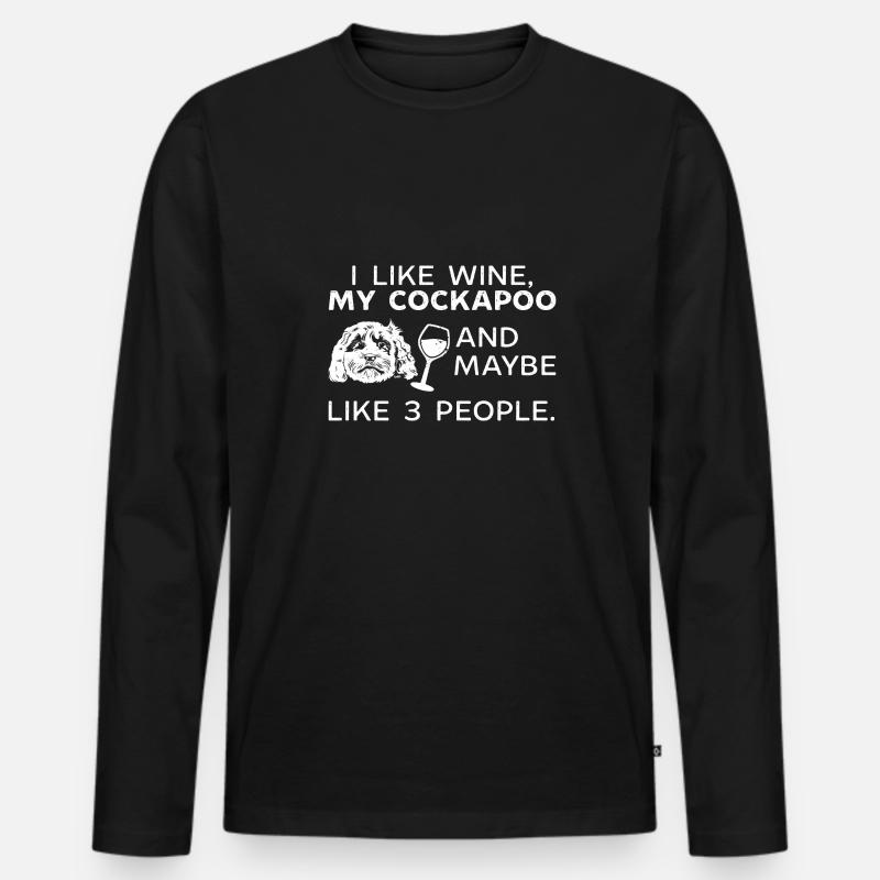 Cockapoo Hund - Männer Premium Bio Langarmshirt - Schwarz