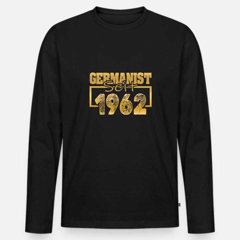 Uni 1962 - Männer Premium Bio Langarmshirt - Schwarz