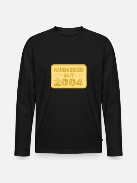seit 2004 - Männer Premium Bio Langarmshirt - Schwarz
