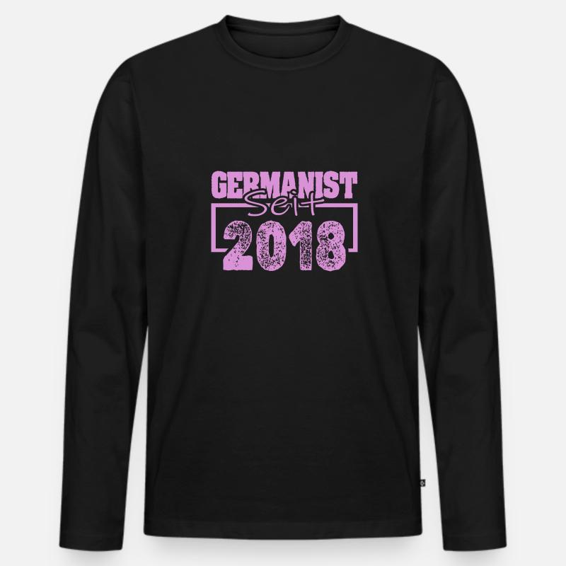 Studium 2018 - Männer Premium Bio Langarmshirt - Schwarz