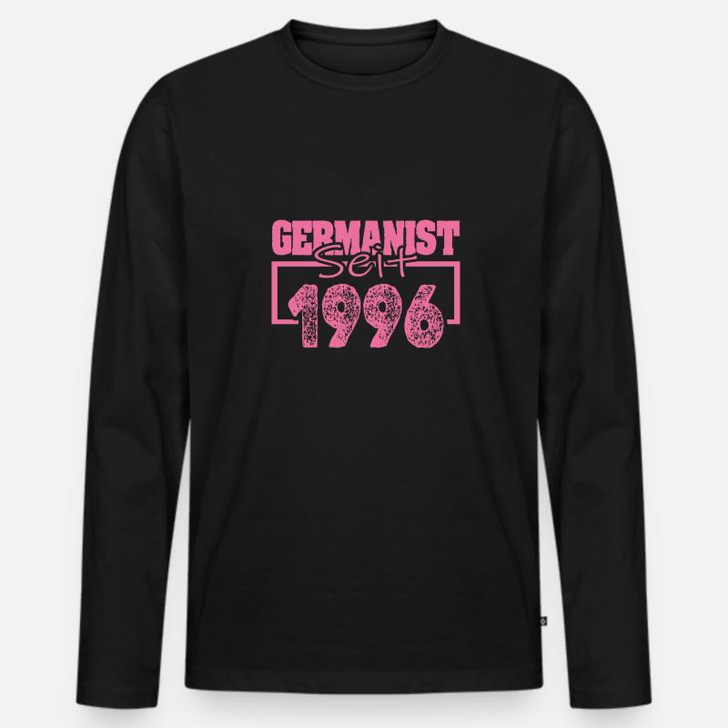 Studi 1996 - Männer Premium Bio Langarmshirt - Schwarz