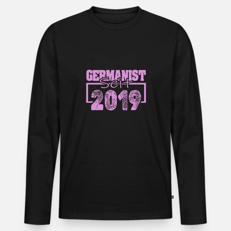 2019 - Männer Premium Bio Langarmshirt - Schwarz