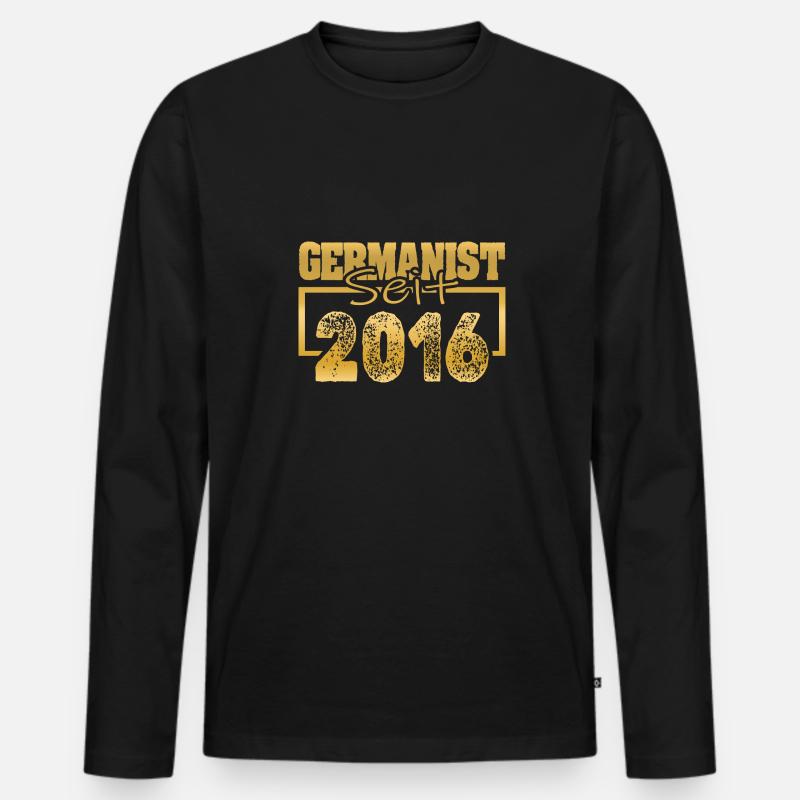 2016 - Männer Premium Bio Langarmshirt - Schwarz