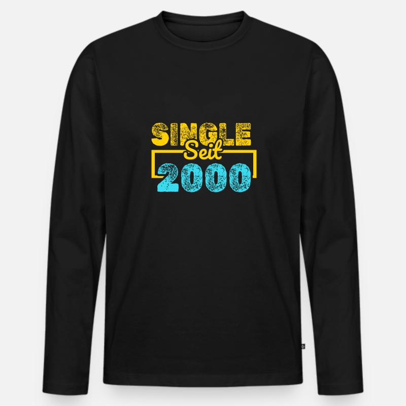seit 2000 - Männer Premium Bio Langarmshirt - Schwarz